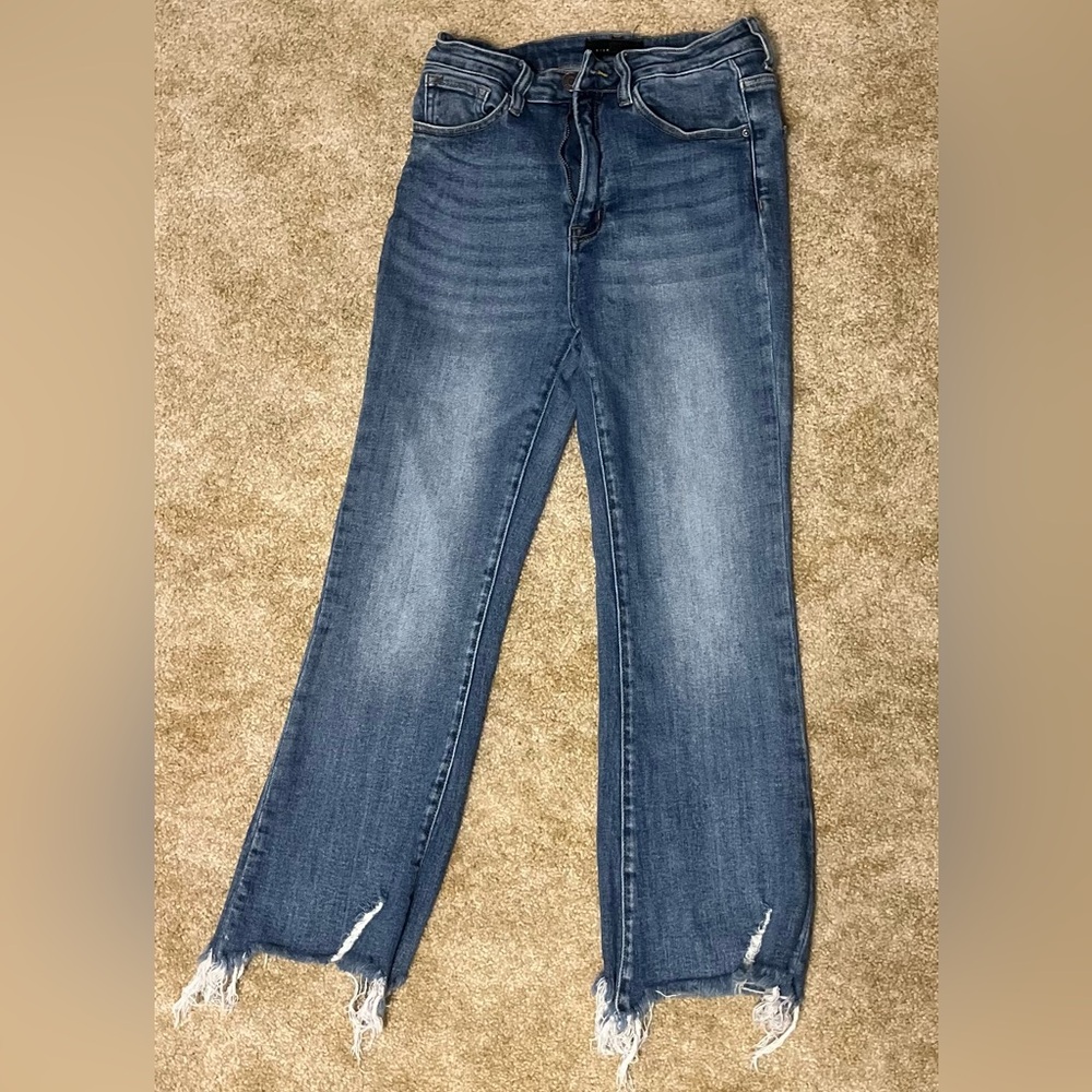 Risen cropped jeans, size 5/27
